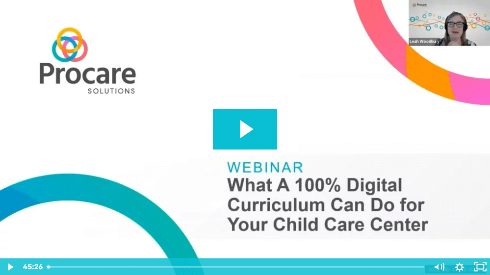 screen capture from the webinar, "What a 100% Digital Curriculum Can Do For Your Child Care Center"