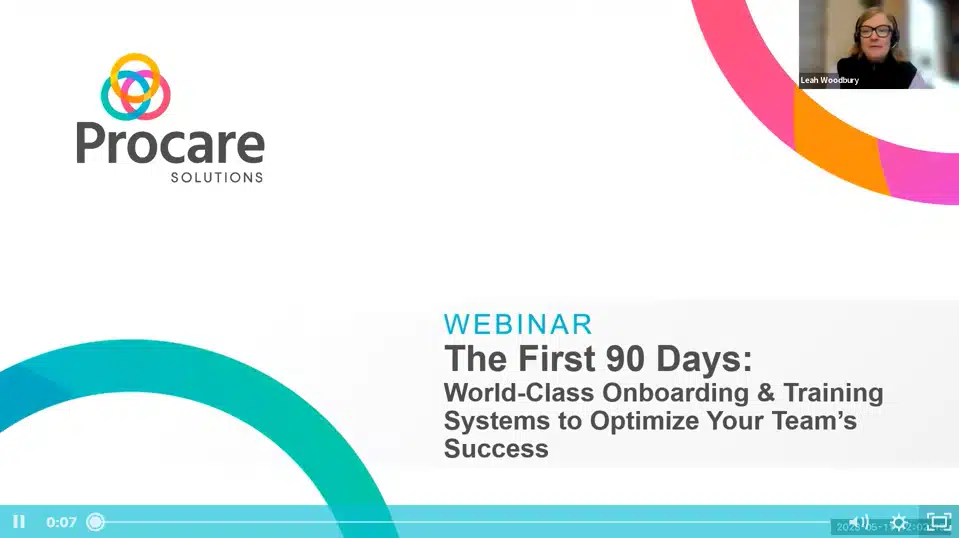 Webinar preview for "The First 90 Days: World-Class Onboarding and Training Systems to Optimize Your Team's Success"