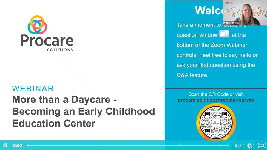 preview of the "More than a Daycare - Becoming an Early Childhood Education Center" webinar