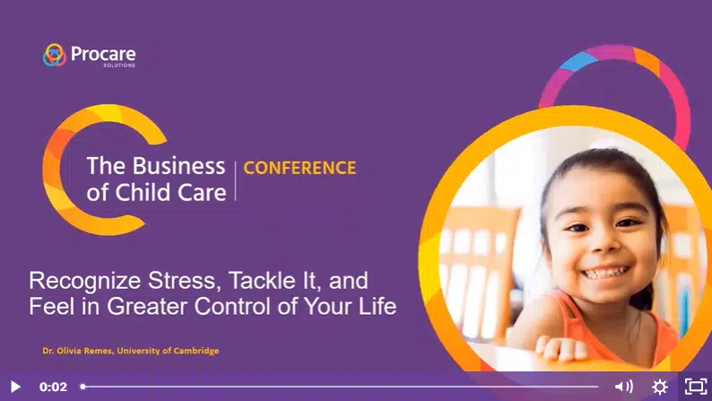 Preview screenshot of the "Recognize Stress, Tackle It, and Feel in Greater Control of Your Life" webinar title card